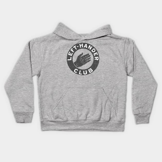 Left Handers Club  /  Retro Faded Design Kids Hoodie by DankFutura